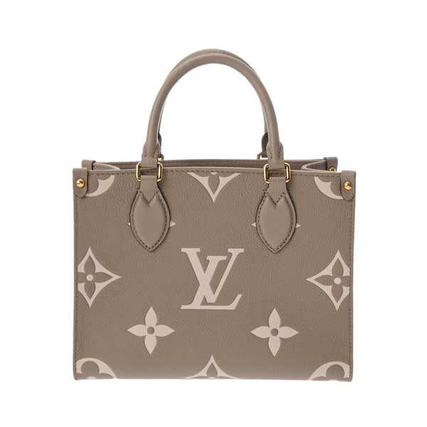 LOUIS VUITTON ルイヴィトン モノグラムアンプラント オンザゴー PM 2WAY トゥルトレール/クレーム M45779 レディース レザー ハンドバッグ Aランク 中古 銀蔵