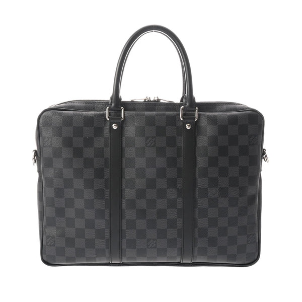 LOUIS VUITTON ルイヴィトン ダミエグラフィット PDV PM ブリーフケース ブラック/グレー N41478 メンズ ダミエグラフィットキャンバス ビジネスバッグ Aランク 中古 銀蔵