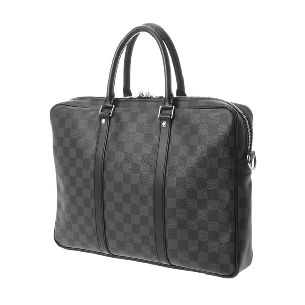 LOUIS VUITTON ルイヴィトン ダミエグラフィット PDV PM ブリーフケース ブラック/グレー N41478 メンズ ダミエグラフィットキャンバス ビジネスバッグ Aランク 中古 銀蔵