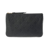 LOUIS VUITTON ルイヴィトン モノグラムアンプラント ポシェットドゥーブルジップ ノワール M68568 レディース レザー ショルダーバッグ Aランク 中古 銀蔵
