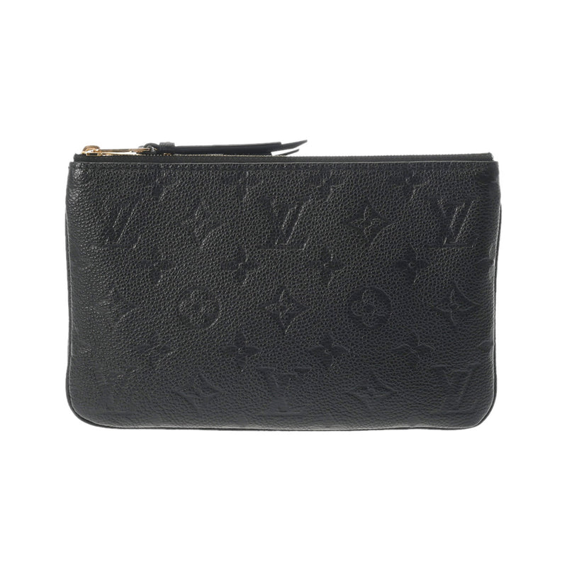 LOUIS VUITTON ルイヴィトン モノグラムアンプラント ポシェットドゥーブルジップ ノワール M68568 レディース レザー ショルダーバッグ Aランク 中古 銀蔵