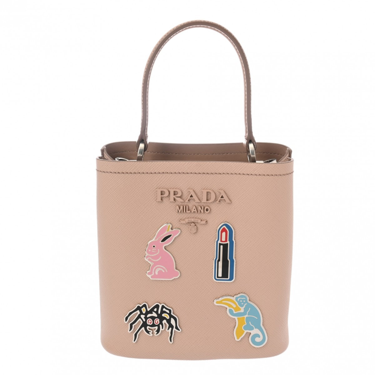 プラダ PRADA ハンドバッグ サフィアーノ キュイール パニエ 2way ベージュ