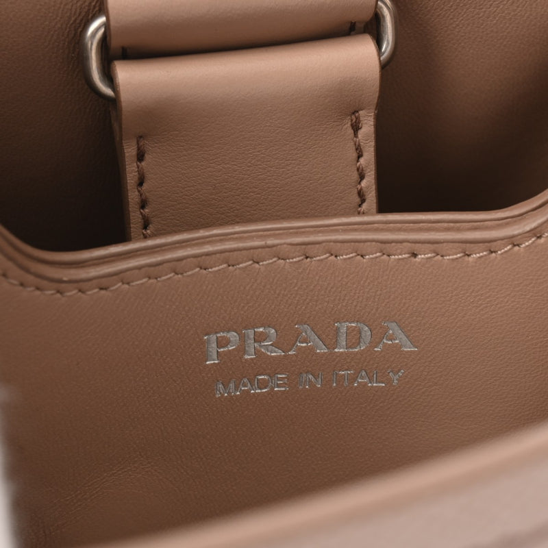 PRADA プラダ パニエ 2WAY ベージュ 1BA217 レディース サフィアーノ ハンドバッグ Aランク 中古 銀蔵