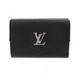 LOUIS VUITTON ルイヴィトン ポルトフォイユ ロックミニ ノワール M63921 ユニセックス カーフ 三つ折り財布 ABランク 中古 銀蔵