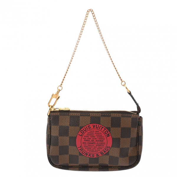 LOUIS VUITTON ルイヴィトン ダミエ ミニ ポシェット アクセソワール T&B ブラウン N58011 レディース ダミエキャンバス アクセサリーポーチ Aランク 中古 銀蔵