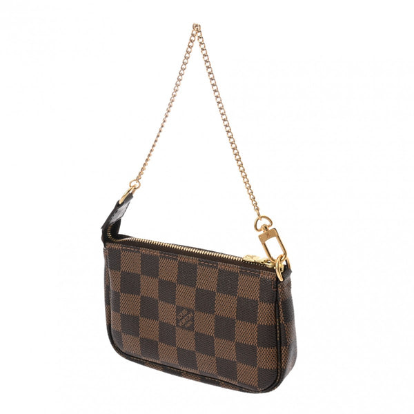 LOUIS VUITTON ルイヴィトン ダミエ ミニ ポシェット アクセソワール T&B ブラウン N58011 レディース ダミエキャンバス アクセサリーポーチ Aランク 中古 銀蔵