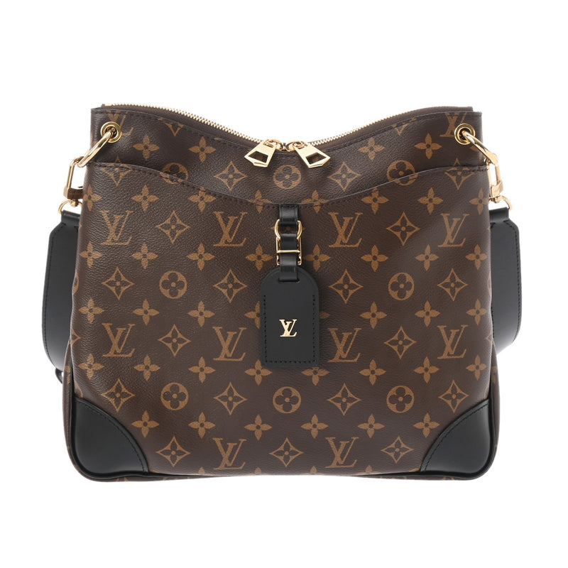 LOUIS VUITTON ルイヴィトン モノグラム オデオンNM MM ブラウン/黒 M45352 レディース モノグラムキャンバス ショルダーバッグ Aランク 中古 銀蔵