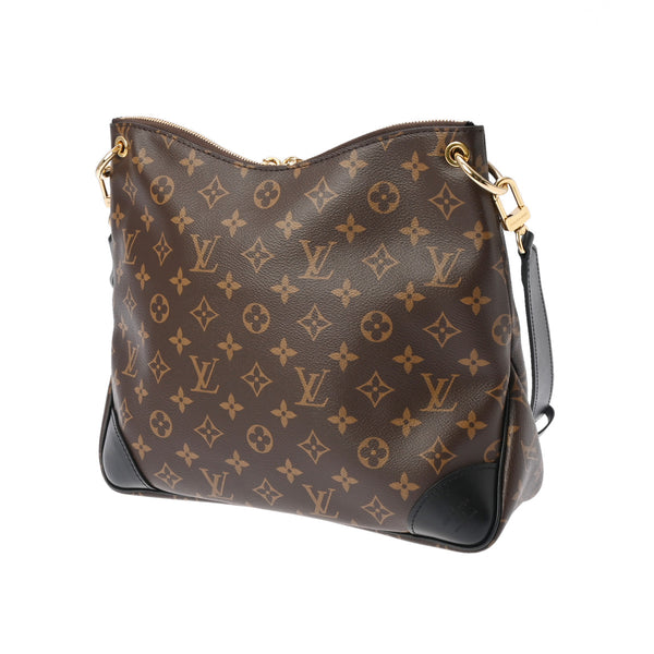 LOUIS VUITTON ルイヴィトン モノグラム オデオンNM MM ブラウン/黒 M45352 レディース モノグラムキャンバス ショルダーバッグ Aランク 中古 銀蔵