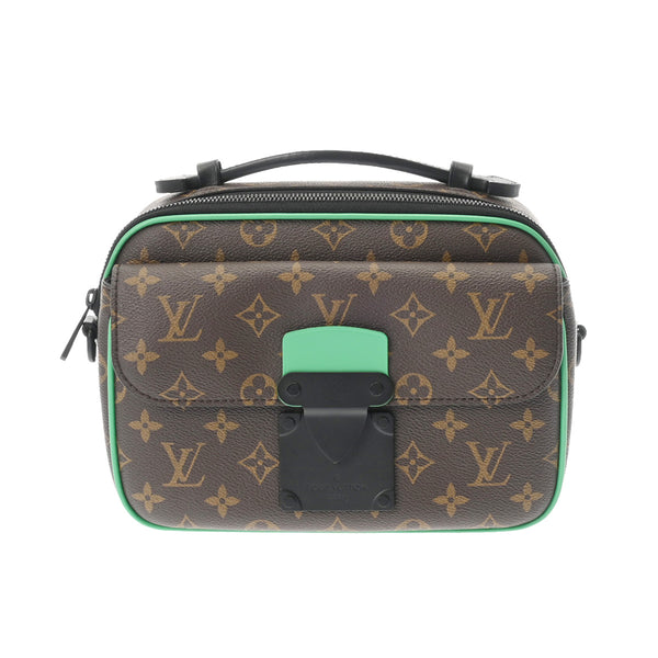 LOUIS VUITTON ルイヴィトン モノグラムマカサー Sロック メッセンジャー 2WAY ミントグリーン M46246 メンズ モノグラムキャンバス ショルダーバッグ Aランク 中古 銀蔵