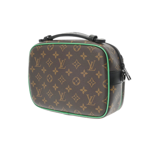 LOUIS VUITTON ルイヴィトン モノグラムマカサー Sロック メッセンジャー 2WAY ミントグリーン M46246 メンズ モノグラムキャンバス ショルダーバッグ Aランク 中古 銀蔵