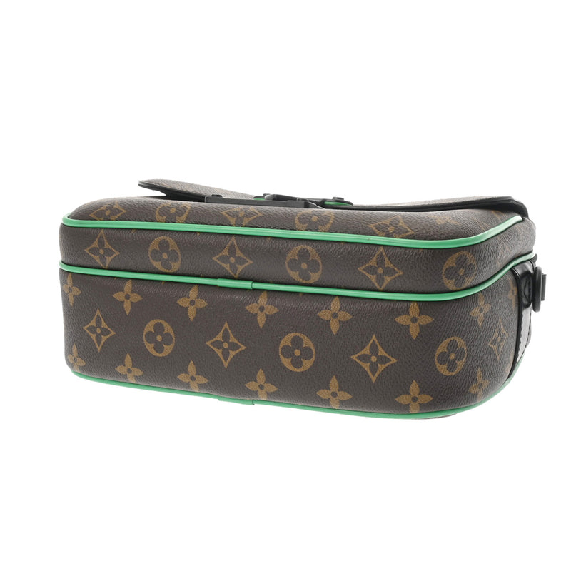 LOUIS VUITTON ルイヴィトン モノグラムマカサー Sロック メッセンジャー 2WAY ミントグリーン M46246 メンズ モノグラムキャンバス ショルダーバッグ Aランク 中古 銀蔵