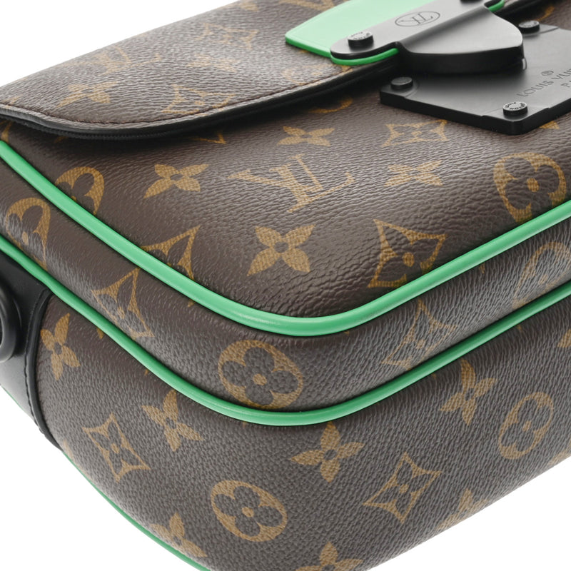 LOUIS VUITTON ルイヴィトン モノグラムマカサー Sロック メッセンジャー 2WAY ミントグリーン M46246 メンズ モノグラムキャンバス ショルダーバッグ Aランク 中古 銀蔵