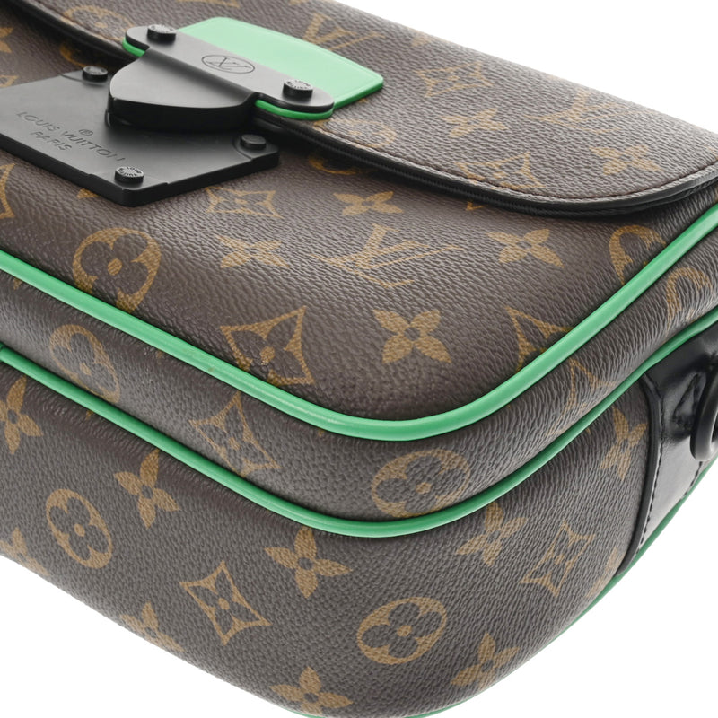 LOUIS VUITTON ルイヴィトン モノグラムマカサー Sロック メッセンジャー 2WAY ミントグリーン M46246 メンズ モノグラムキャンバス ショルダーバッグ Aランク 中古 銀蔵