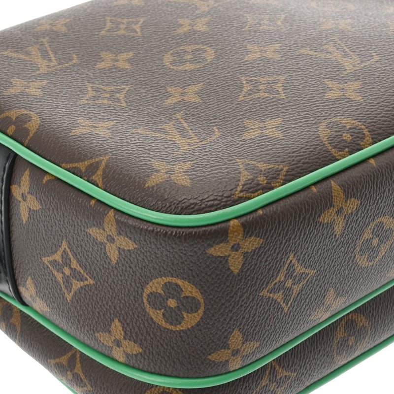 LOUIS VUITTON ルイヴィトン モノグラムマカサー Sロック メッセンジャー 2WAY ミントグリーン M46246 メンズ モノグラムキャンバス ショルダーバッグ Aランク 中古 銀蔵