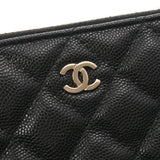 CHANEL シャネル マトラッセ Wファスナーチェーンウォレット 黒 A82527 レディース キャビアスキン ショルダーバッグ Aランク 中古 銀蔵