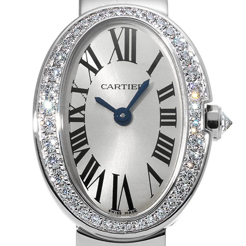 カルティエ ミニ ベニュワール WB520025 シルバー レディース 腕時計 クォーツ 中古 銀蔵
