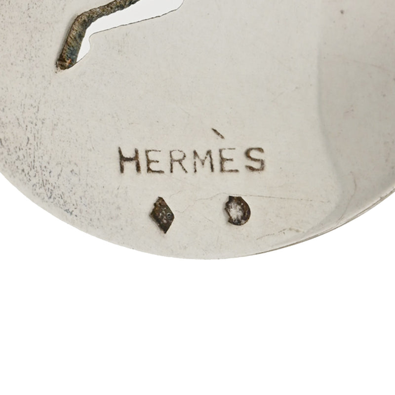 HERMES エルメス 鹿モチーフ バングル ユニセックス シルバー ブレスレット Aランク 中古 銀蔵