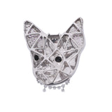 no brand ノーブランド 動物モチーフ サファイア0.75ct ダイヤ1.51ct ユニセックス K18ホワイトゴールド WG ペンダントトップ Aランク 中古 銀蔵