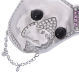 no brand ノーブランド 動物モチーフ サファイア0.75ct ダイヤ1.51ct ユニセックス K18ホワイトゴールド WG ペンダントトップ Aランク 中古 銀蔵