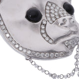 no brand ノーブランド 動物モチーフ サファイア0.75ct ダイヤ1.51ct ユニセックス K18ホワイトゴールド WG ペンダントトップ Aランク 中古 銀蔵