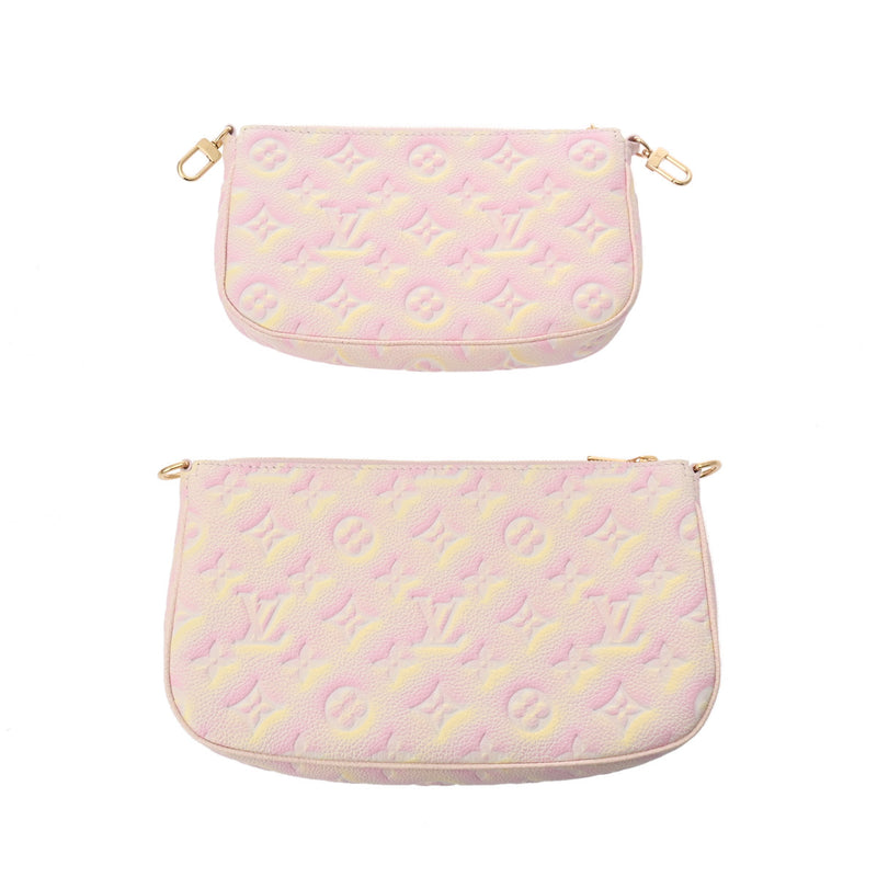 LOUIS VUITTON ルイヴィトン モノグラムアンプラント ミュルティ ポシェットアクセソワール サマースターダスト M46568 レディース レザー ショルダーバッグ Aランク 中古 銀蔵