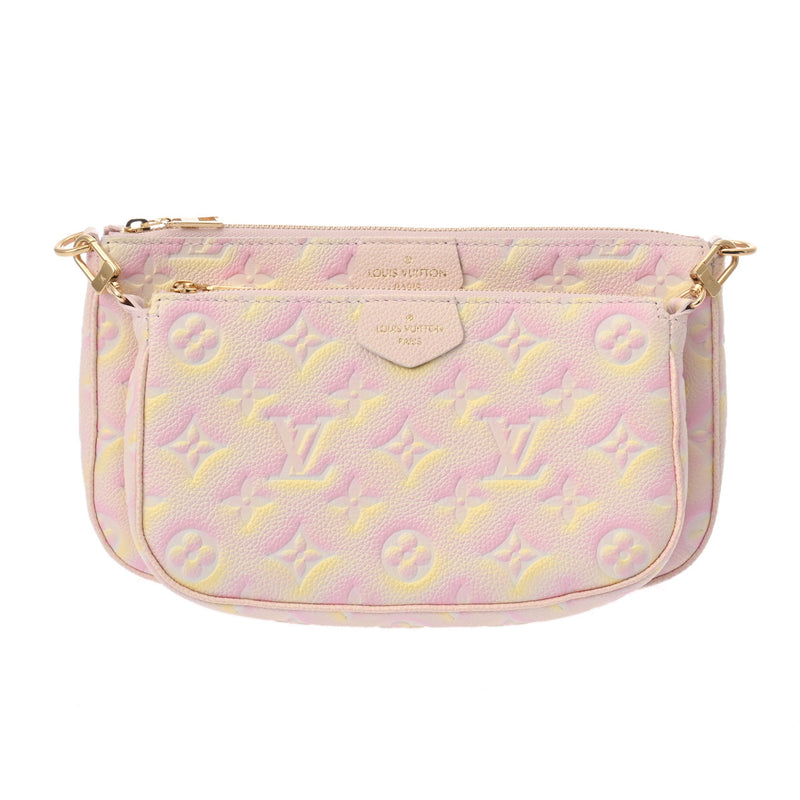 LOUIS VUITTON ルイヴィトン モノグラムアンプラント ミュルティ ポシェットアクセソワール サマースターダスト M46568 レディース レザー ショルダーバッグ Aランク 中古 銀蔵