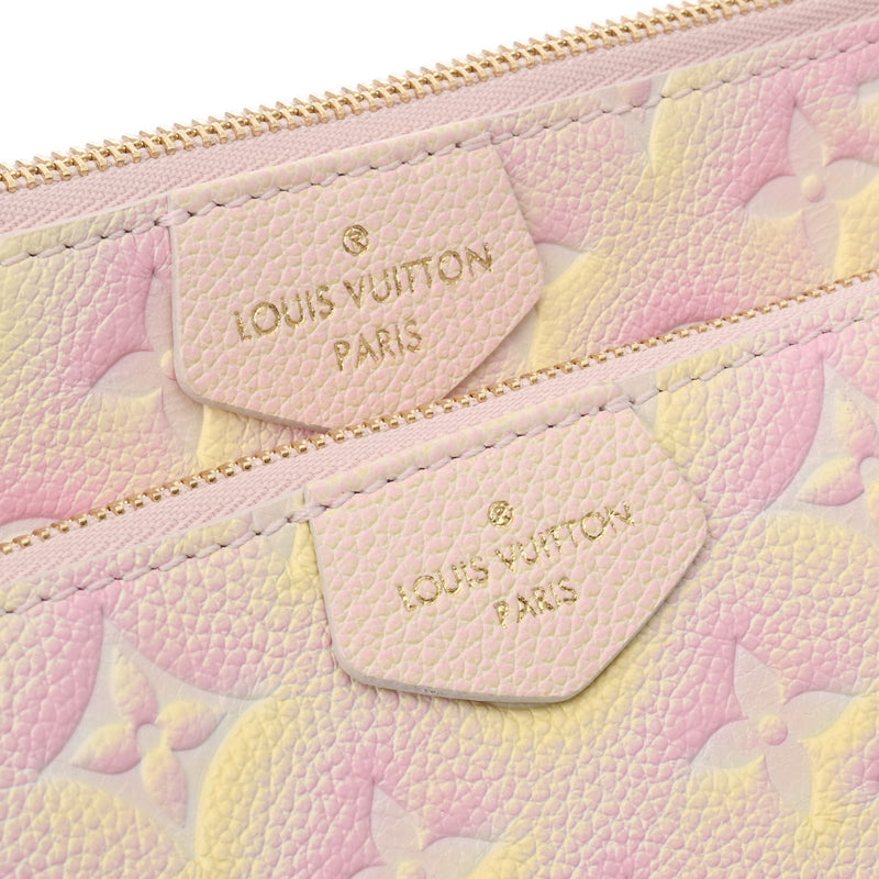 LOUIS VUITTON ルイヴィトン モノグラムアンプラント ミュルティ ポシェットアクセソワール サマースターダスト M46568 レディース レザー ショルダーバッグ Aランク 中古 銀蔵