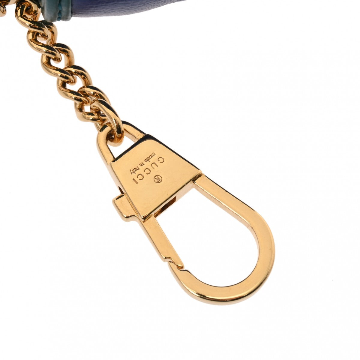 グッチチェーンショルダー 43061 ブルー/グリーン ゴールド金具