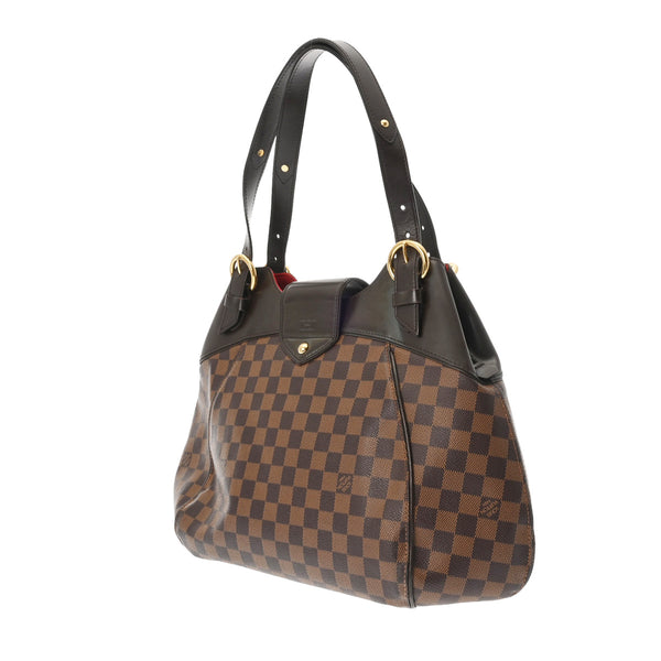 LOUIS VUITTON ルイヴィトン ダミエ システィナ GM ブラウン N41540 レディース ダミエキャンバス ハンドバッグ Bランク 中古 銀蔵