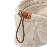 HERMES エルメス フールビ 25 バッグインバッグ ナチュラル レディース トワルシェブロン ポーチ Bランク 中古 銀蔵