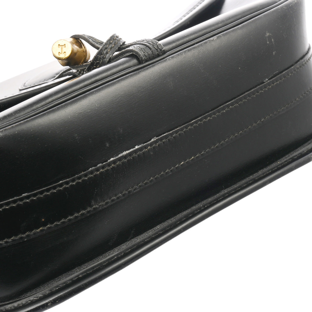 エルメスダッフル ブラック ○W刻印(1993年頃)刻印 レディース