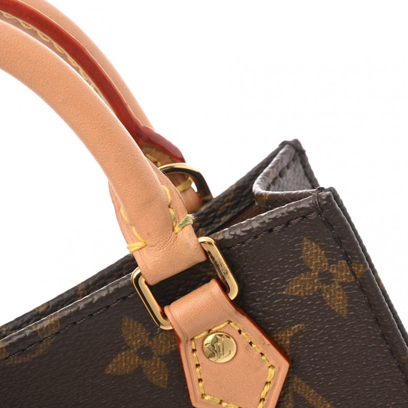 LOUIS VUITTON ルイヴィトン モノグラム プティット サックプラ 旧型 2WAY ブラウン M69442 レディース モノグラムキャンバス ハンドバッグ Aランク 中古 銀蔵