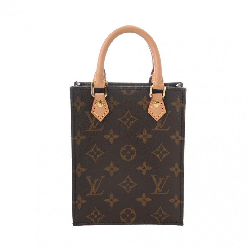 LOUIS VUITTON ルイヴィトン モノグラム プティット サックプラ 旧型 2WAY ブラウン M69442 レディース モノグラムキャンバス ハンドバッグ Aランク 中古 銀蔵