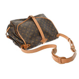 LOUIS VUITTON ルイヴィトン モノグラム ソミュール 35 ブラウン M42254 レディース モノグラムキャンバス ショルダーバッグ Bランク 中古 銀蔵