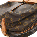 LOUIS VUITTON ルイヴィトン モノグラム ソミュール 35 ブラウン M42254 レディース モノグラムキャンバス ショルダーバッグ Bランク 中古 銀蔵