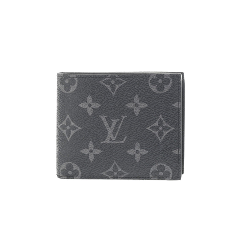 LOUIS VUITTON ルイヴィトン モノグラムエクリプス ポルトフォイユ マルコ NM ブラック/グレー M62545 メンズ モノグラムキャンバス 二つ折り財布 ABランク 中古 銀蔵