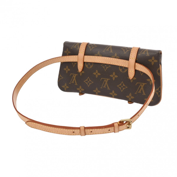 LOUIS VUITTON ルイヴィトン モノグラム ポシェットマル ブラウン M51159 レディース モノグラムキャンバス ウエストバッグ Bランク 中古 銀蔵