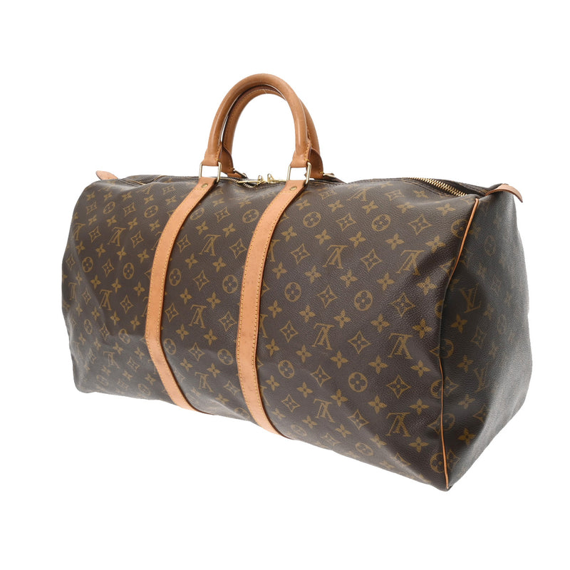 LOUIS VUITTON ルイヴィトン モノグラム キーポル 55 ブラウン M41424 ユニセックス モノグラムキャンバス ボストンバッグ Bランク 中古 銀蔵