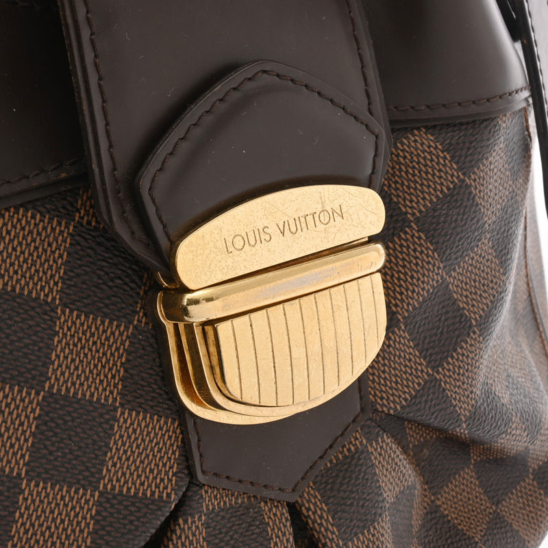 LOUIS VUITTON ルイヴィトン ダミエ システィナ GM ブラウン N41540 レディース ダミエキャンバス ハンドバッグ Bランク 中古 銀蔵