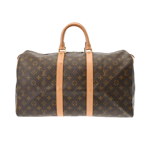 LOUIS VUITTON ルイヴィトン モノグラム キーポル 45 ブラウン M41428 ユニセックス モノグラムキャンバス ボストンバッグ Bランク 中古 銀蔵