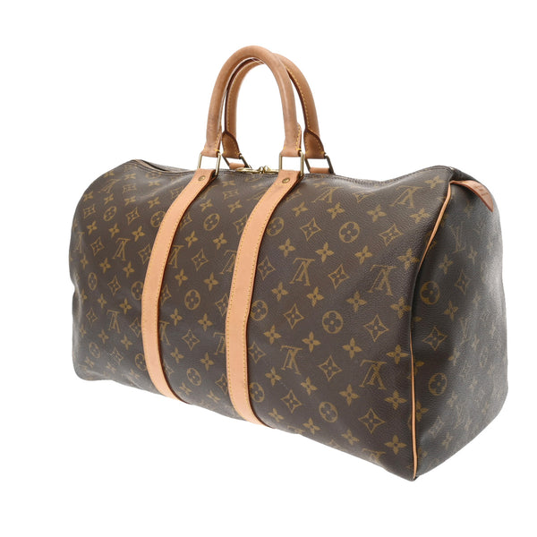 LOUIS VUITTON ルイヴィトン モノグラム キーポル 45 ブラウン M41428 ユニセックス モノグラムキャンバス ボストンバッグ Bランク 中古 銀蔵