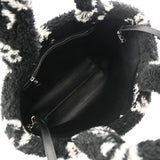 BALENCIAGA バレンシアガ エブリディ ファートートバッグ ブラック/ホワイト 581762 レディース フェイクファー トートバッグ ABランク 中古 銀蔵