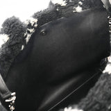 BALENCIAGA バレンシアガ エブリディ ファートートバッグ ブラック/ホワイト 581762 レディース フェイクファー トートバッグ ABランク 中古 銀蔵