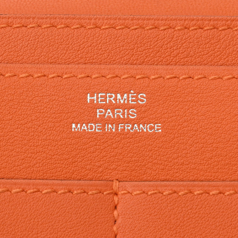 HERMES エルメス ドゴン デュオ テールバテュー シルバー金具 X刻印(2016年頃) ユニセックス ヴォースイフト 長財布 ABランク 中古 銀蔵