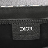 CHRISTIAN DIOR クリスチャンディオール メッセンジャーバッグ ネイビー/ベージュ 1ADP0049YKS_H27E ユニセックス ジャガード/レザー ショルダーバッグ Aランク 中古 銀蔵