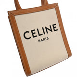 CELINE セリーヌ ミニバーティカルカバ ナチュラル/タン 193302BNZ.02NT レディース リネン カーフ ハンドバッグ ABランク 中古 銀蔵