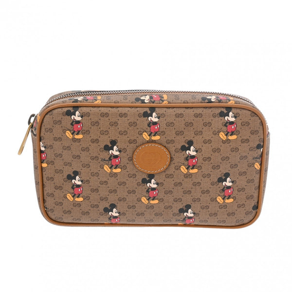 GUCCI グッチ マイクロ GGスプリーム ディズニーコラボ ブラウン 602695 レディース PVC カーフ ボディバッグ Aランク 中古 銀蔵