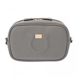 SALVATORE FERRAGAMO フェラガモ グレー レディース カーフ ショルダーバッグ Aランク 中古 銀蔵