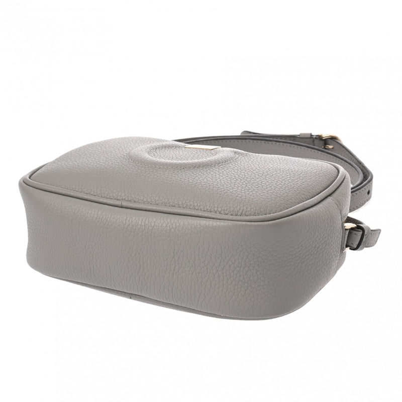 SALVATORE FERRAGAMO フェラガモ グレー レディース カーフ ショルダーバッグ Aランク 中古 銀蔵