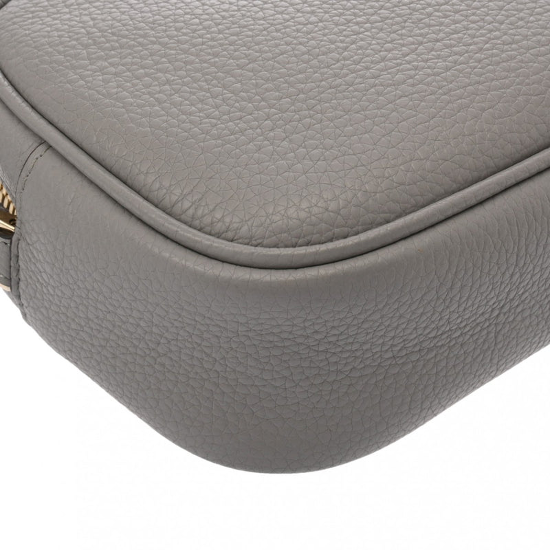 SALVATORE FERRAGAMO フェラガモ グレー レディース カーフ ショルダーバッグ Aランク 中古 銀蔵